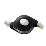 エレコム Cat5準拠携帯巻取LANケーブル 2.5m(ブラック) LD-MCTU/BK2