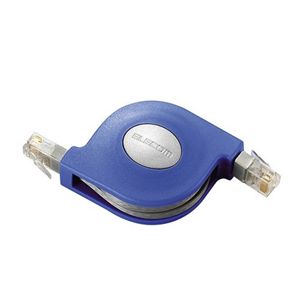エレコム Cat5準拠携帯巻取LANケーブル 2.5m(ブルー) LD-MCTU/BU2