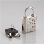 エレコム ダイヤル&シリンダ南京錠 ESL-NK03