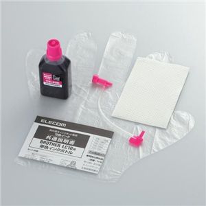 エレコム ブラザーインクジェットプリンタ専用詰替インク LC10対応 4回詰替タイプ(マゼンダ) THB-10M4