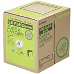 エレコム EU RoHS指令準拠 CAT5E対応 LANケーブル 100m/リール巻(ライトグレー) LD-CT/LG100/RS