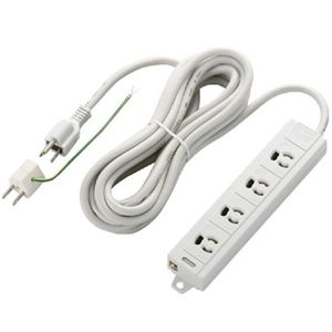 エレコム EU RoHS指令準拠 抜け止めPCタップ マグネット付/3P4口/5m T-ECOH3450NM