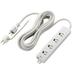 エレコム EU RoHS指令準拠 抜け止めPCタップ マグネット付/3P4口/5m T-ECOH3450NM