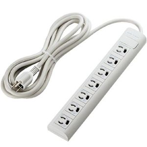 エレコム 簡易パッケージ 抜け止めPCタップ マグネット付/3P7口/3m T-H3730NM