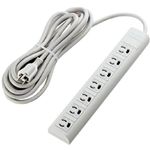 エレコム 簡易パッケージ 抜け止めPCタップ マグネット付/3P7口/5m T-H3750NM