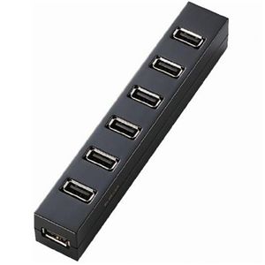 エレコム 7ポートUSBハブ ACアダプタ・マグネット付(ブラック) U2H-Z7SBK