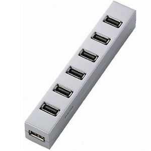 エレコム 7ポートUSBハブ ACアダプタ・マグネット付(シルバー) U2H-Z7SSV