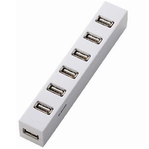 エレコム 7ポートUSBハブ ACアダプタ・マグネット付(ホワイト) U2H-Z7SWH