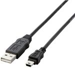 エレコム EU RoHS指令準拠USBケーブル A:miniB/0.5m(ブラック) USB-ECOM505