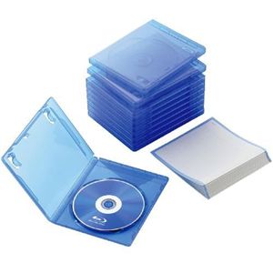 エレコム Blu-rayディスクケース(1枚収納タイプ/10枚セット/クリアブルー) CCD-BLU110CBU