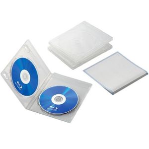 エレコム Blu-rayディスクケース(2枚収納タイプ/3枚セット/クリア) CCD-BLU203CR