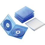 エレコム Blu-rayディスクケース(2枚収納タイプ/5枚セット/クリアブルー) CCD-BLU205CBU