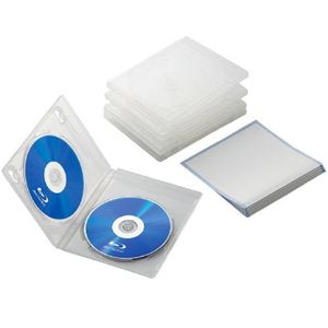 エレコム Blu-rayディスクケース(2枚収納タイプ/5枚セット/クリア) CCD-BLU205CR