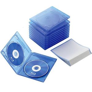 エレコム Blu-rayディスクケース(2枚収納タイプ/10枚セット/クリアブルー) CCD-BLU210CBU