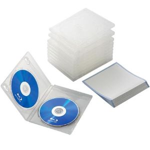 エレコム Blu-rayディスクケース(2枚収納タイプ/10枚セット/クリア) CCD-BLU210CR