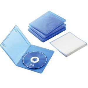 エレコム スリムBlu-rayディスクケース(1枚収納タイプ/5枚セット/クリアブルー) CCD-BLUS105CBU