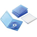 エレコム スリムBlu-rayディスクケース(1枚収納タイプ/5枚セット/クリアブルー) CCD-BLUS105CBU