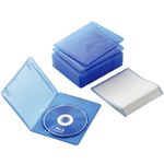 エレコム スリムBlu-rayディスクケース(1枚収納タイプ/10枚セット/クリアブルー) CCD-BLUS110CBU