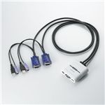 エレコム USB&PS/2クロス対応ケーブル一体型パソコン切替器 KVM-KXN
