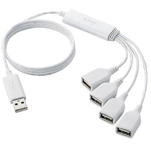 エレコム これハブ プラス/バスパワー/4ポート/1m/ホワイト U2H-TM410BWH