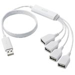 エレコム これハブ プラス/バスパワー/4ポート/1m/ホワイト U2H-TM410BWH