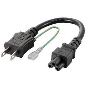 エレコム ノートPC電源ケーブル/3pin-2pin/0.2m T-PCM302