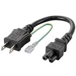 エレコム ノートPC電源ケーブル/3pin-2pin/0.2m T-PCM302