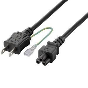 エレコム ノートPC電源ケーブル/3pin-2pin/2m T-PCM320