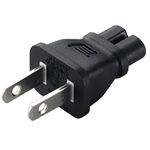 エレコム ノートPC電源プラグ/2pin-2pin/水平 T-PCAD22H