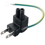 エレコム ノートPC電源プラグ/3pin-2pin/垂直 T-PCAD32V