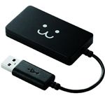 エレコム スリムタイプ バスパワー専用4ポート USB2.0ハブ ”Schmucken”(ブラック顔) U2H-SL4BF1BK
