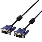 エレコム スリム同軸ディスプレイケーブル 1.5m/D-Sub15pin(ミニ)オス-D-Sub15pin(ミニ)オス CAC-15BK