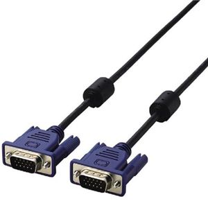 エレコム スリム同軸ディスプレイケーブル 2.0m/D-Sub15pin(ミニ)オス-D-Sub15pin(ミニ)オス CAC-20BK