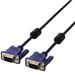 エレコム スリム同軸ディスプレイケーブル 2.0m/D-Sub15pin(ミニ)オス-D-Sub15pin(ミニ)オス CAC-20BK