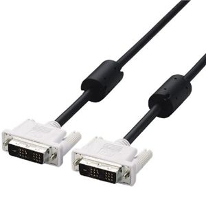 エレコム DVIシングルリンクケーブル 5.0m/DVI-D24pinオス-DVI-D24pinオス(ブラック) CAC-DVSL50BK