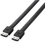 エレコム eSATAケーブル 1.0m/eSATA 7pin-eSATA 7pin(ブラック) CFD-ESA10BK