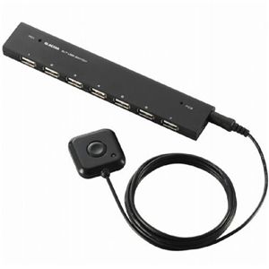 エレコム USBパソコン切替器/2回路/USB機器7台接続 U2SW-B27SBK