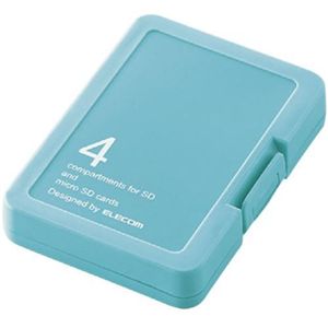 エレコム SD/microSD用メモリカードケース/プラスティックタイプ(スカイブルー) CMC-SDCPPBU