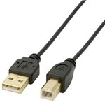 エレコム USB2.0ケーブル/極細 ABタイプ/0.5m(ブラック) U2C-BX05BK