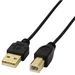 エレコム USB2.0ケーブル/極細 ABタイプ/1.0m(ブラック) U2C-BX10BK