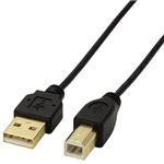 エレコム USB2.0ケーブル/極細 ABタイプ/2.0m(ブラック) U2C-BX20BK
