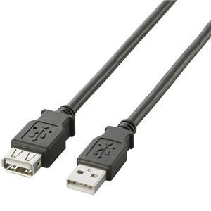 エレコム USB2.0準拠 延長ケーブル Aタイプ/0.5m(ブラック) U2C-E05BK