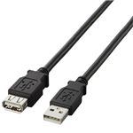 エレコム USB2.0準拠 延長ケーブル Aタイプ/5.0m(ブラック) U2C-E50BK