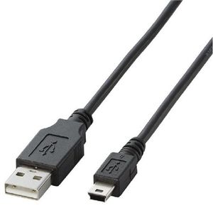 エレコム USB2.0ケーブル A-miniBタイプ/5.0m(ブラック) U2C-M50BK