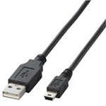 エレコム USB2.0ケーブル A-miniBタイプ/5.0m(ブラック) U2C-M50BK