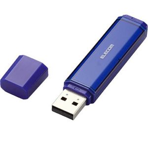 エレコム USBフラッシュ/NU 2nd/4GB/PASSセキュリティ機能付/ブルー MF-NU2A04GBU