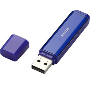 エレコム USBフラッシュ/NU 2nd/8GB/PASSセキュリティ機能付/ブルー MF-NU2A08GBU