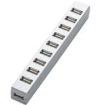 エレコム マグネット付 セルフ&バス対応10ポート USB2.0ハブ(シルバー) U2H-Z10SSV