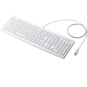 エレコム USB接続 スタンダードフルキーボード TK-FCM007WH