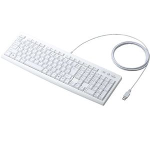 エレコム USB接続 3mロングケーブルフルキーボード TK-FCM009WH